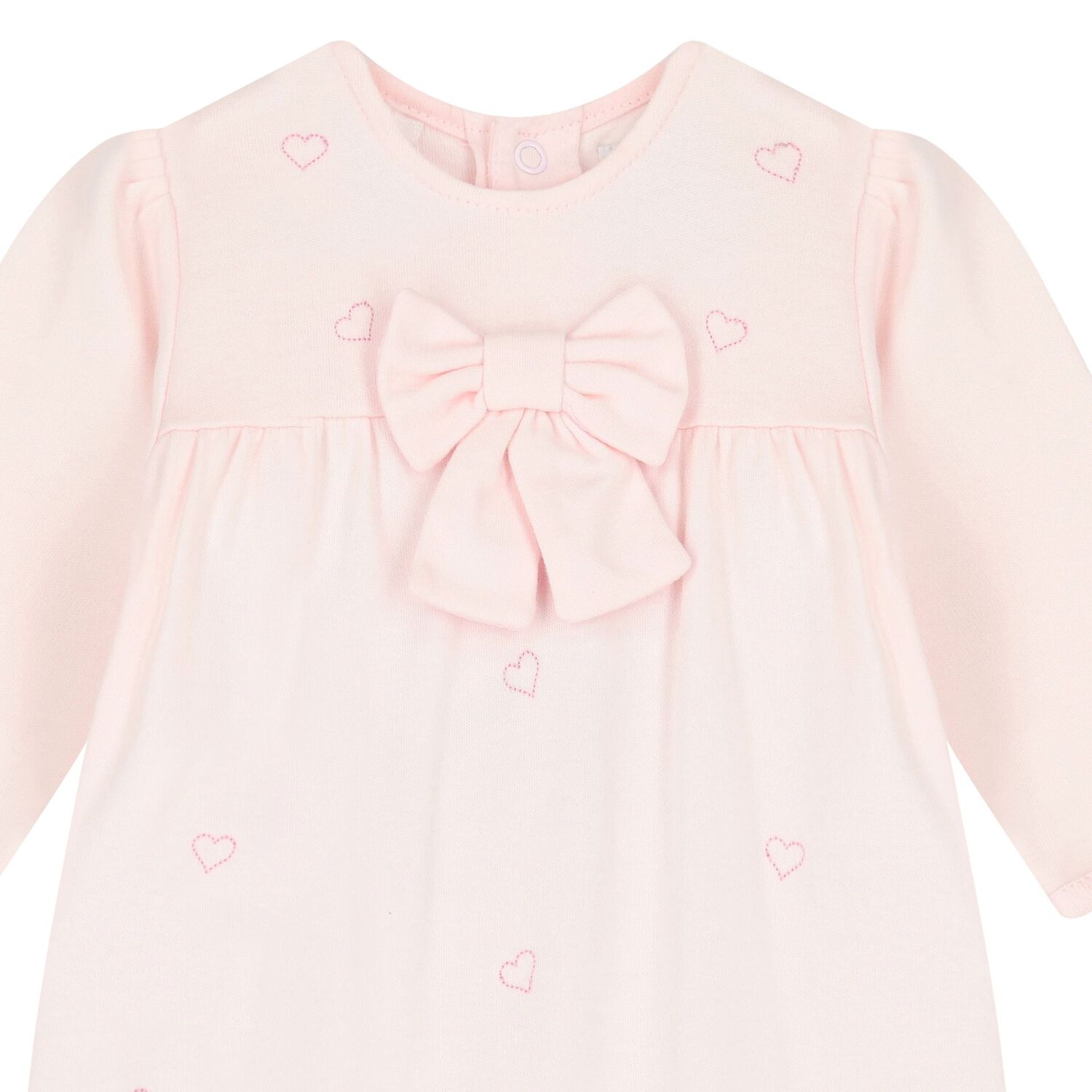 Baby Girls Pink Hearts Babygrow Set, 1, hi-res