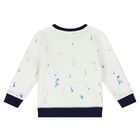 Baby Boys White & Navy Tracksuit, 1, hi-res