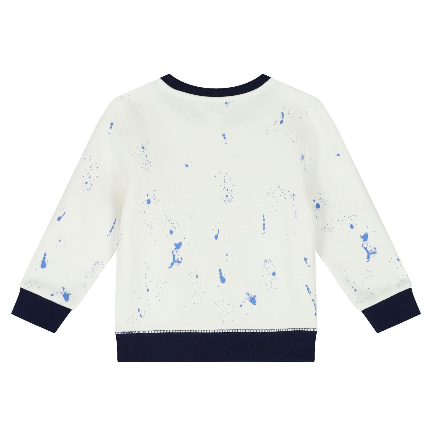 Baby Boys White & Navy Tracksuit, 1, hi-res image number null