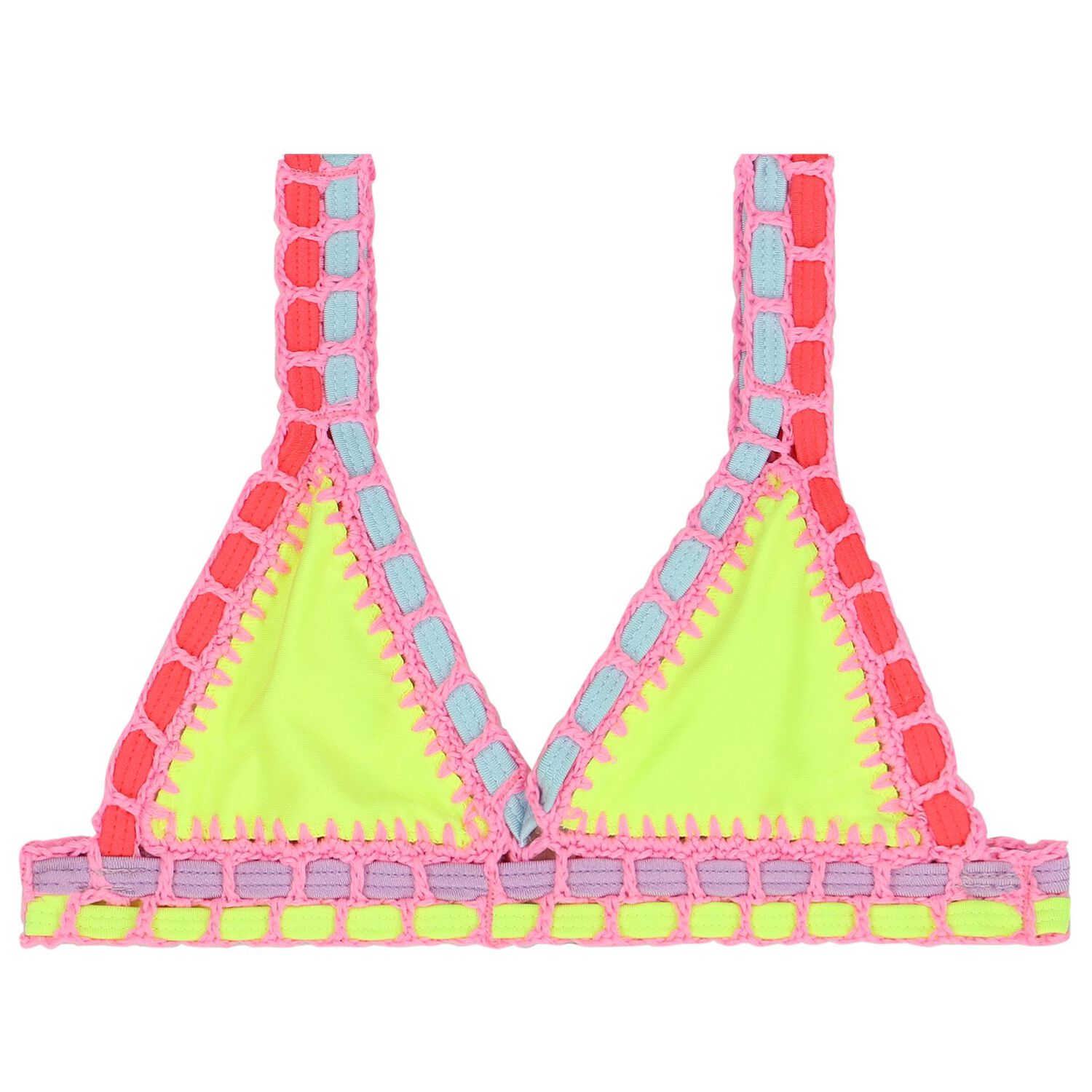 Girls Neon Yellow Bikini, 1, hi-res