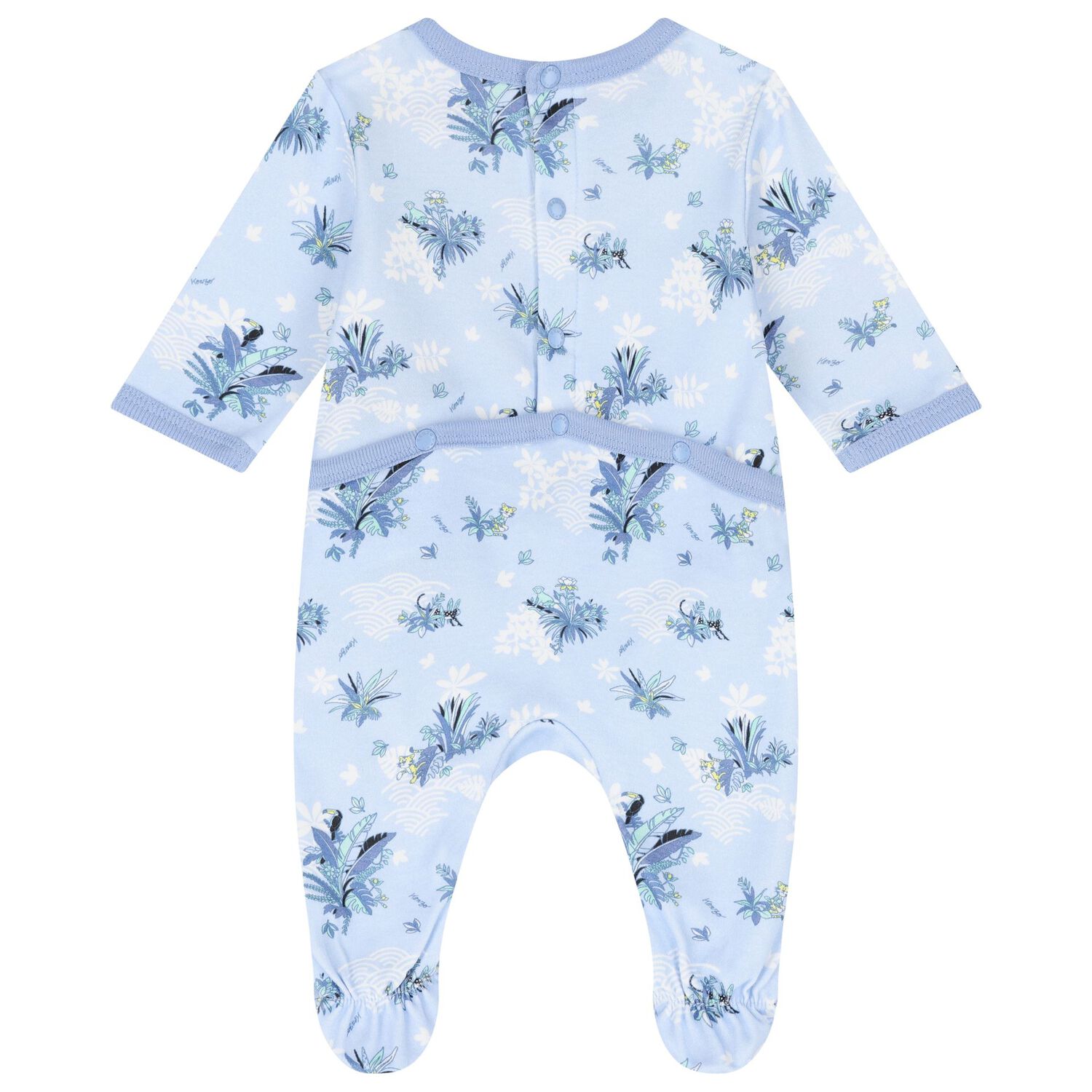 Baby Boys Blue Logo Babygrow, 1, hi-res image number null