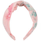Girls Pink Floral Headband, 1, hi-res