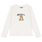 توب بنات باكمام طويله بطبعه تيدى بير باللون الابيض , 1, hi-res