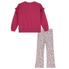 Younger Girls Pink Logo Trousers Set, 1, hi-res