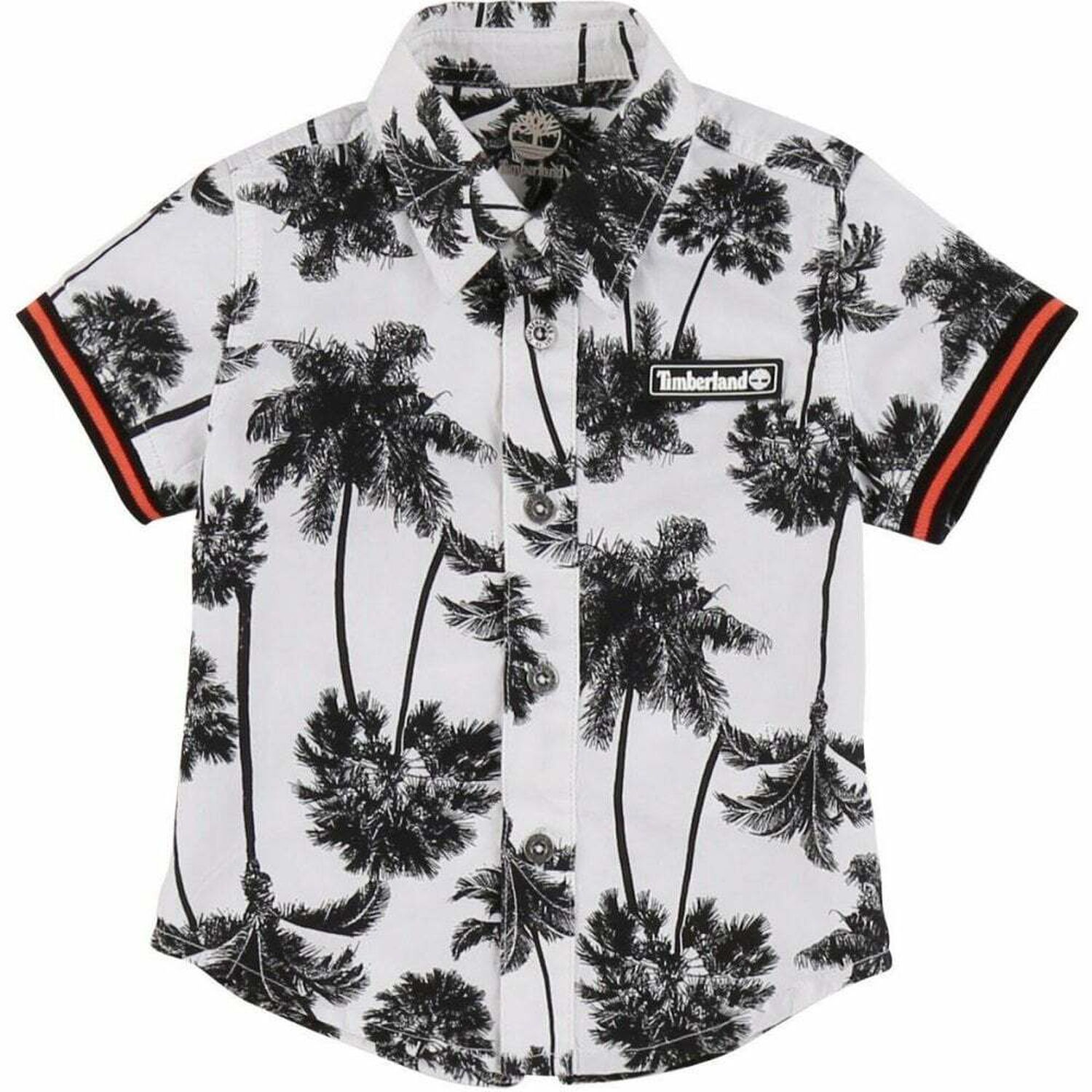 Younger Boys White & Black Shirt, 1, hi-res