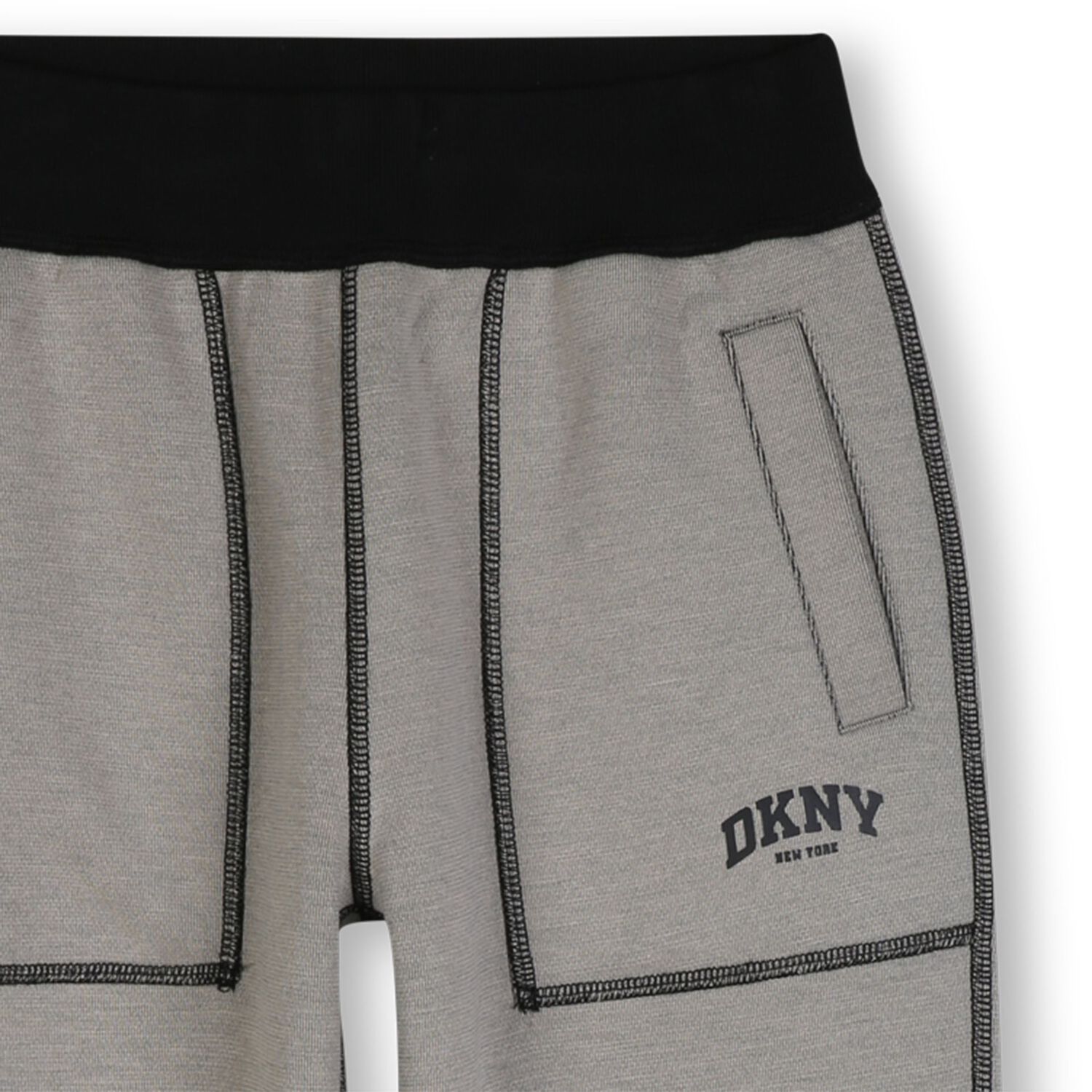 Boys Beige & Black Logo Reversible Joggers, 1, hi-res
