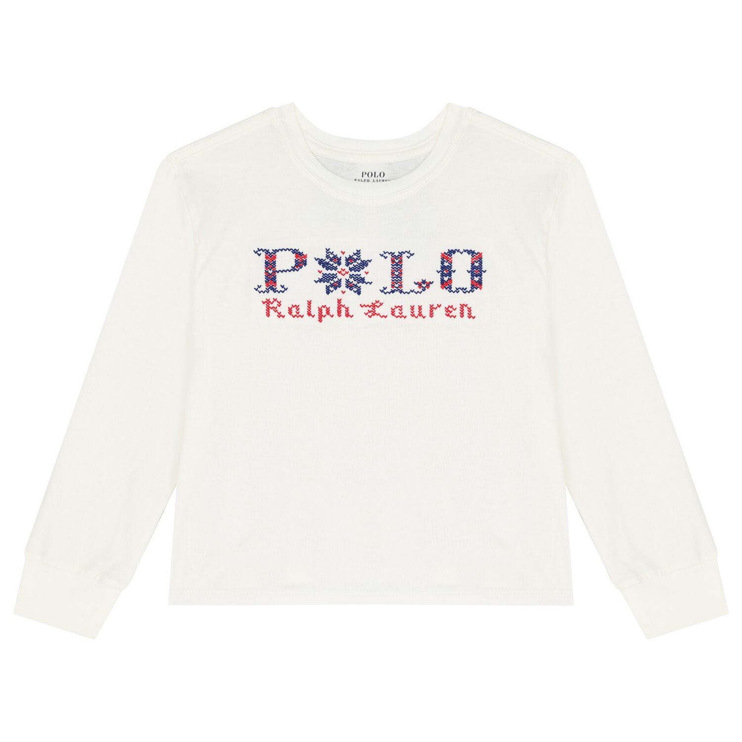 توب أولاد بأكمام بالشعار باللون الأبيض, 1, hi-res image number null