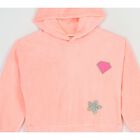 Girls Pink Hooded Top, 1, hi-res