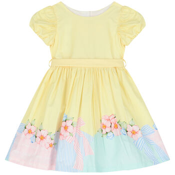 Girls Yellow Floral Dress