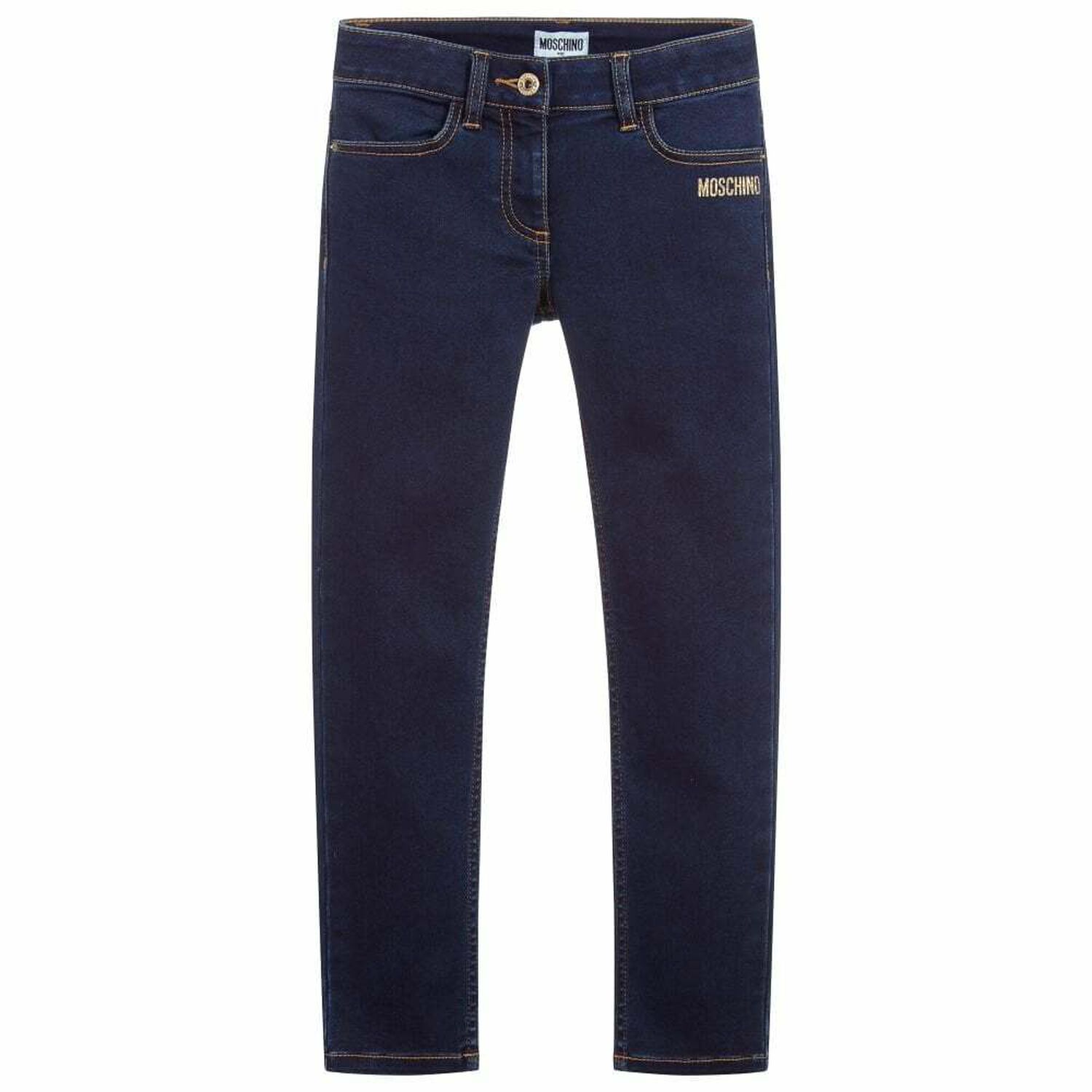 Girls Blue Logo Jeans, 1, hi-res image number null