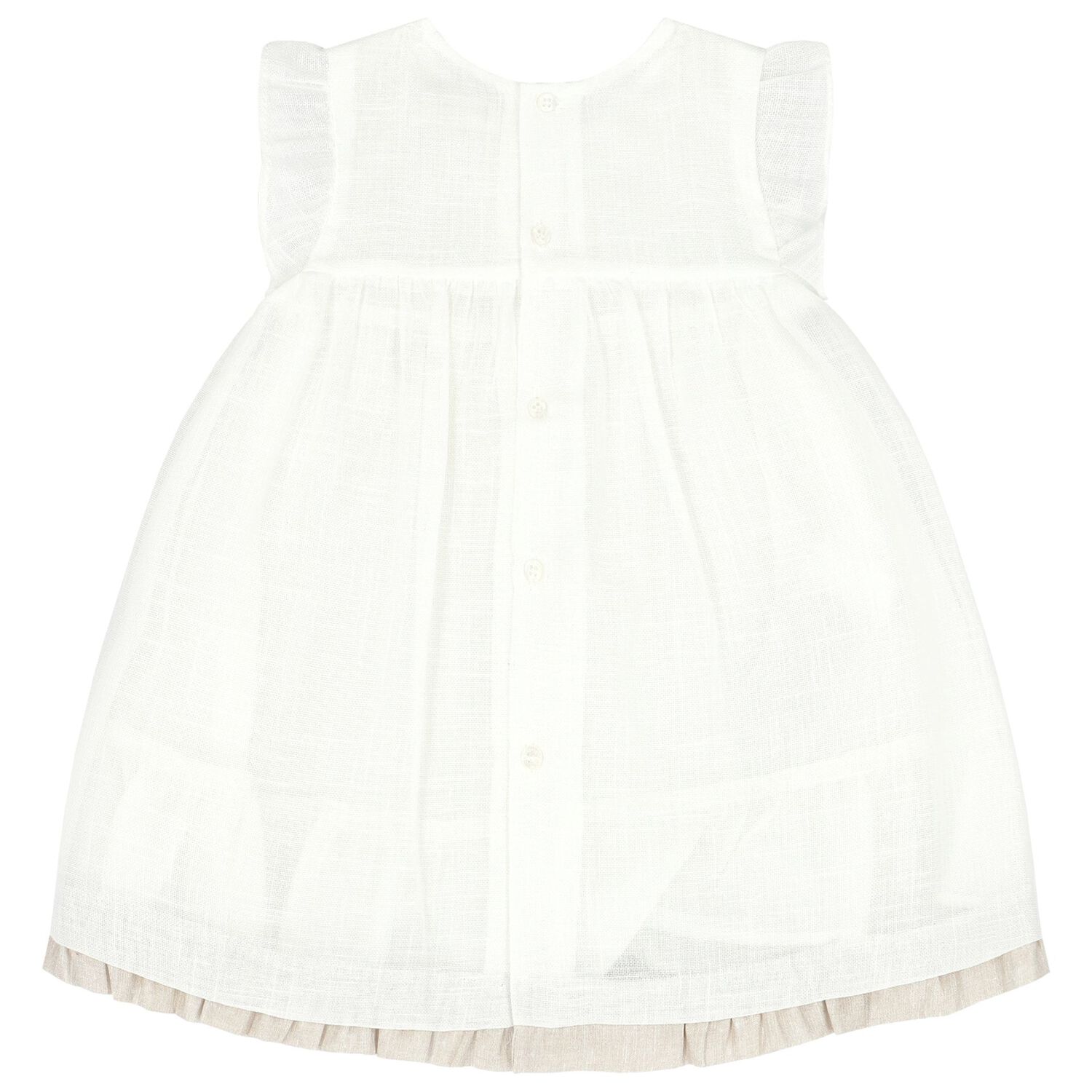 Baby Girls Ivory Smocked Dress Set, 1, hi-res