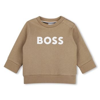 Younger Boys Beige Logo Sweatshirt