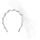 Girls White & Silver Diamante Headband, 1, hi-res