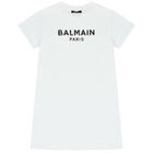 فستان بالشعار باللون الابيض, 1, hi-res