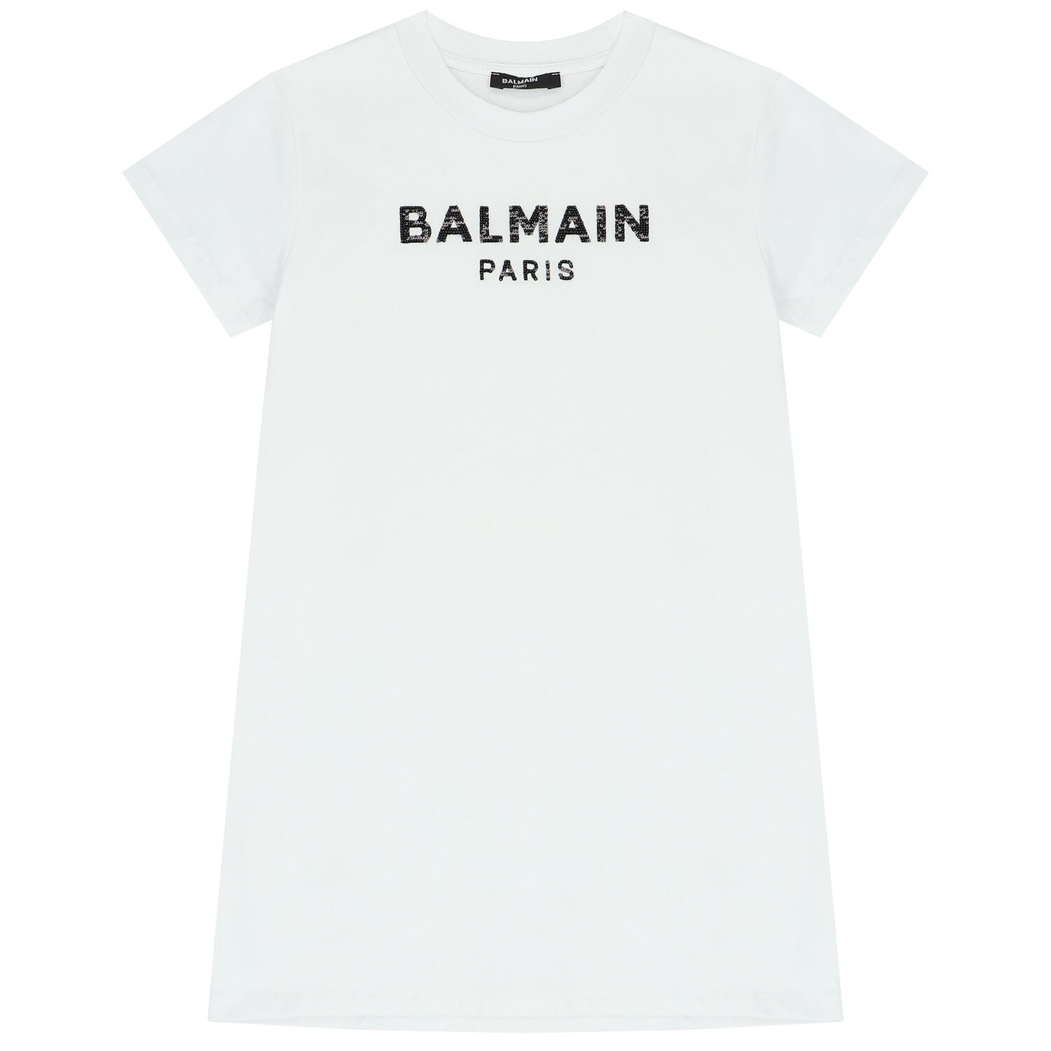 فستان بالشعار باللون الابيض, 1, hi-res