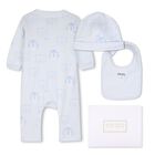 Baby Boys Blue Tiger Logo Romper Gift Set, 1, hi-res