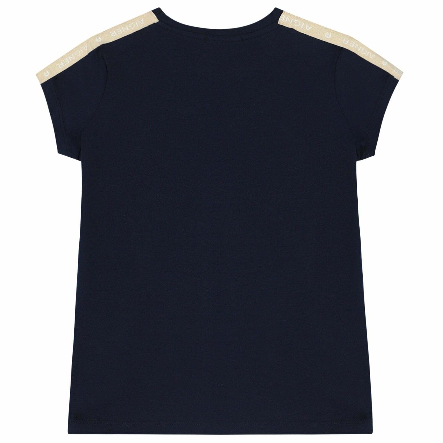 Girls Navy Blue Logo T-shirt, 1, hi-res