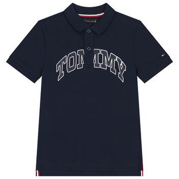 Boys Navy Blue Logo Polo Shirt