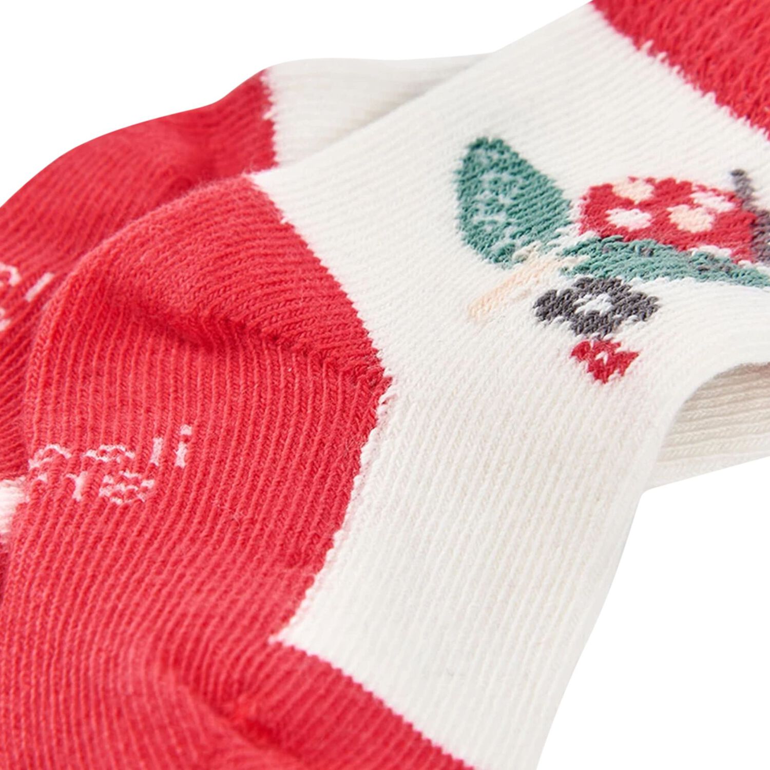 Baby Girls Red, White & Pink Socks ( 2 Pack ), 1, hi-res