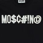 توب باكمام بالشعار باللون الاسود للاولاد, 1, hi-res