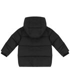 Younger Boys Black Logo Puffer Jacket, 1, hi-res