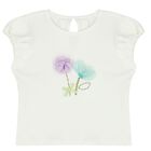 Younger Girls Ivory & Green Floral Shorts Set, 2, hi-res
