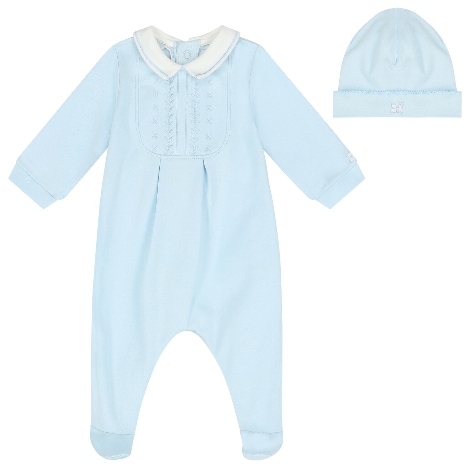 Baby Boys Blue Babygrow Set, 1, hi-res