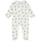 Baby Boys Ivory & Blue Fawn Babygrow, 2, hi-res