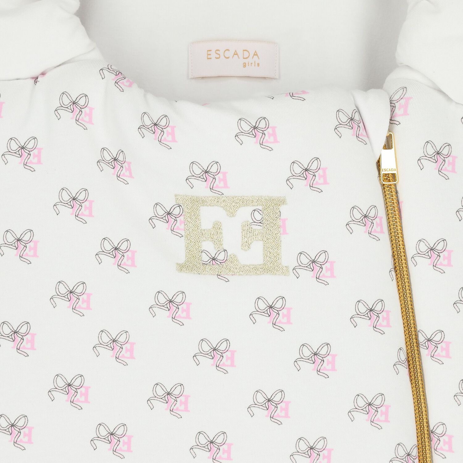 مدس للبنات بالشعار بفيونكه باللون الابيض , 1, hi-res