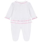 Baby Girls White & Pink Roses & Blooms Babygrow Set, 1, hi-res