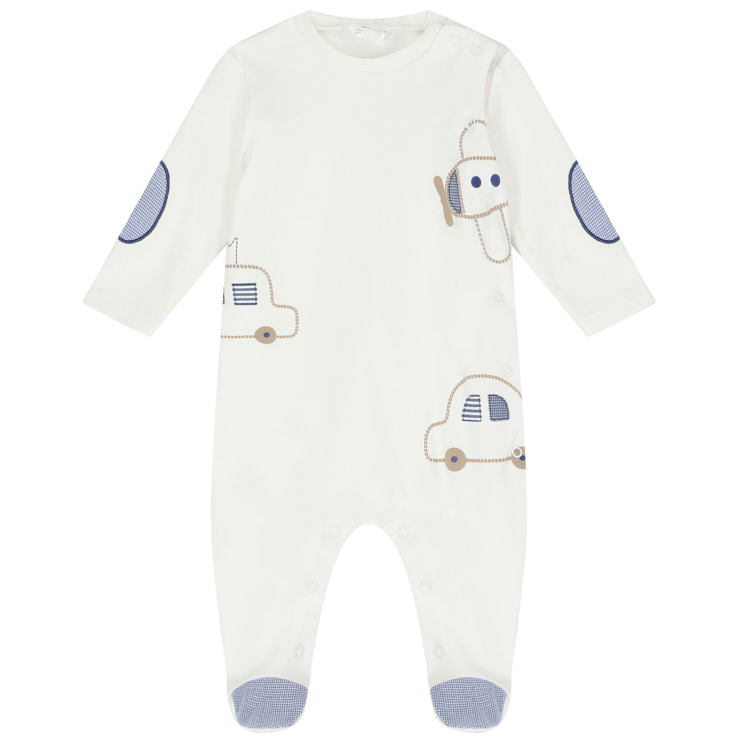 Baby Boys Ivory Babygrows (2 Pack), 1, hi-res image number null
