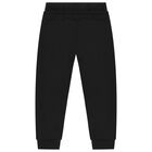 Younger Boys Black Logo Joggers, 1, hi-res