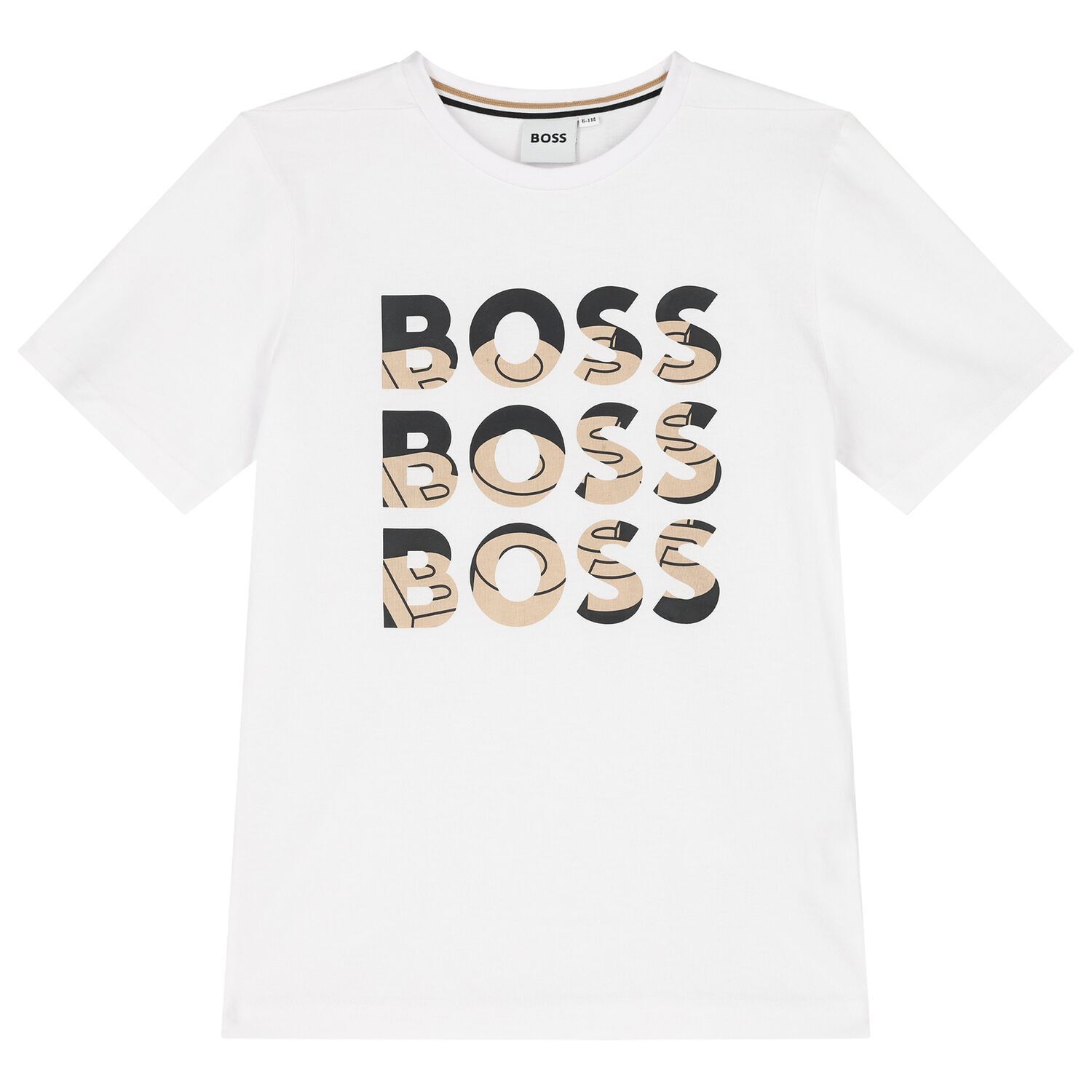 Boys White Logo T-Shirt, 5, hi-res image number null