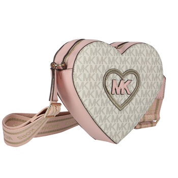 Girls Pink Heart Logo Shoulder Bag