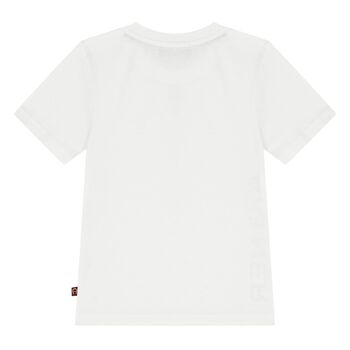 Younger Boys White Logo T-Shirt