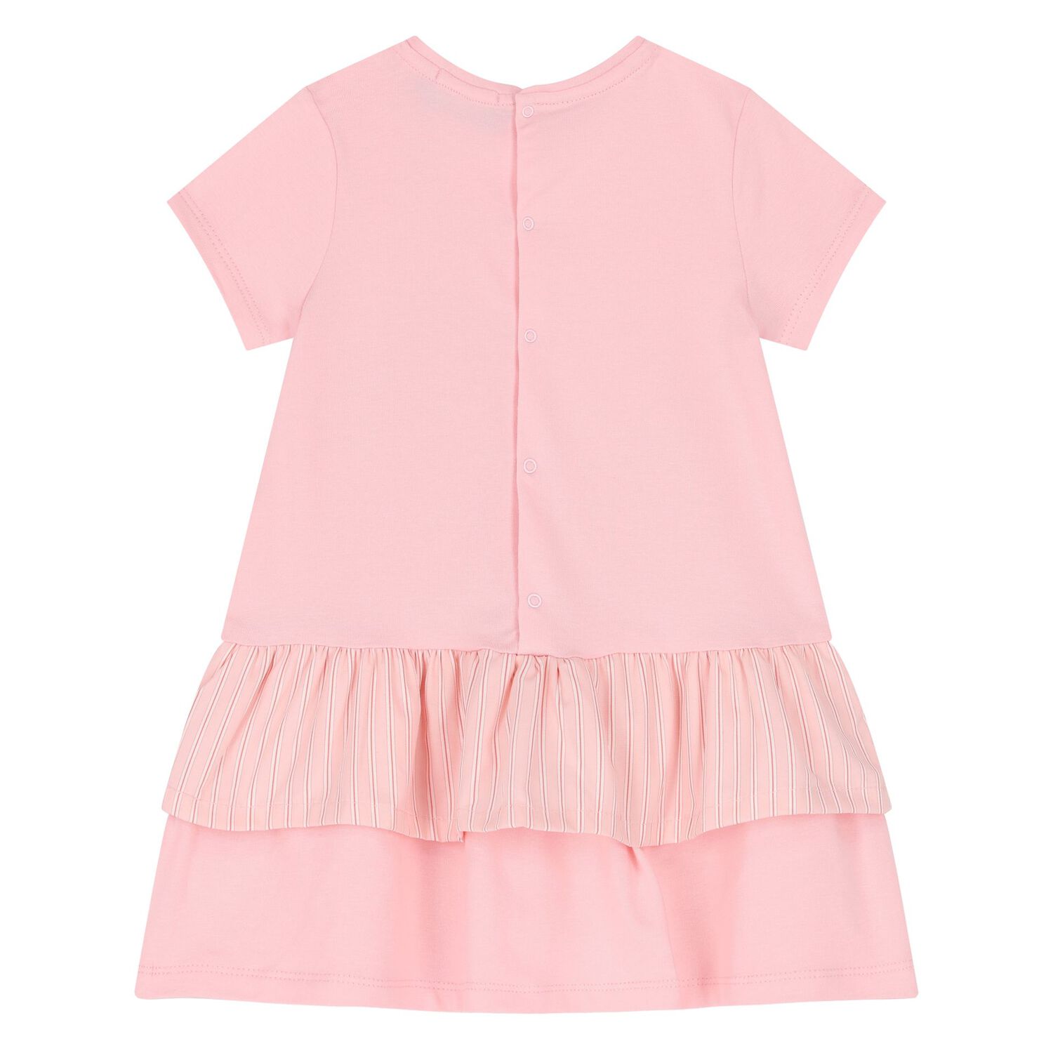 فستان بنات بالشعار بطبعة حقيبة باللون الوردى, 2, hi-res