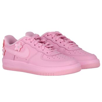 Girls Pink Logo Force 1 Low Trainers