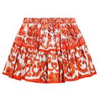 Girls White & Orange Majolica Skirt, 1, hi-res