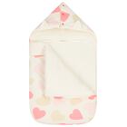 Baby Girls Ivory & Beige Hearts Nest, 1, hi-res