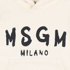 Ivory & Black Logo Hooded Top, 1, hi-res