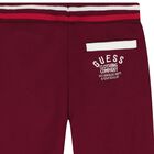 Girls Burgundy Logo Joggers, 1, hi-res