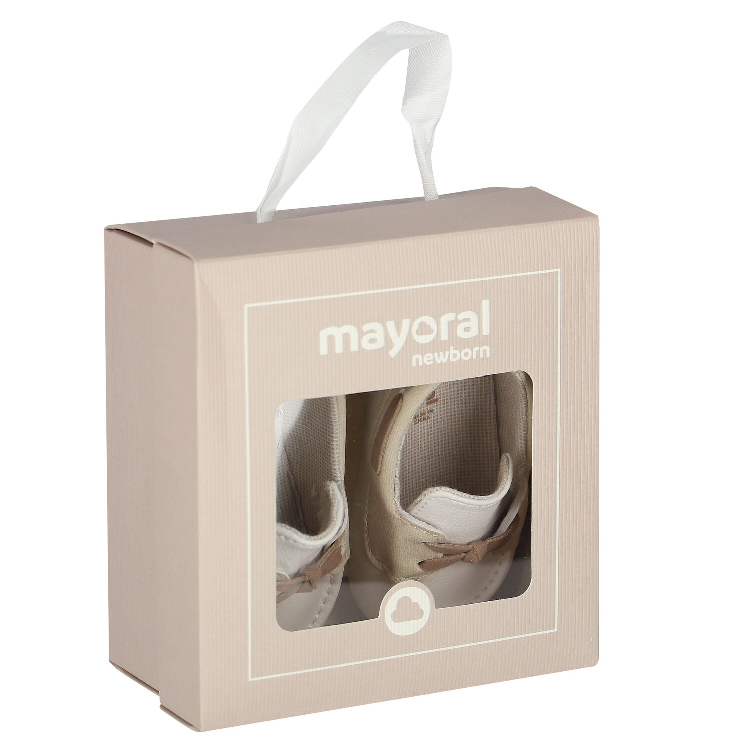 Baby Boys White & Ivory Moccasins, 1, hi-res