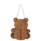 حقيبه يد للبنات على شكل تيدى بير باللون البنى , 1, hi-res