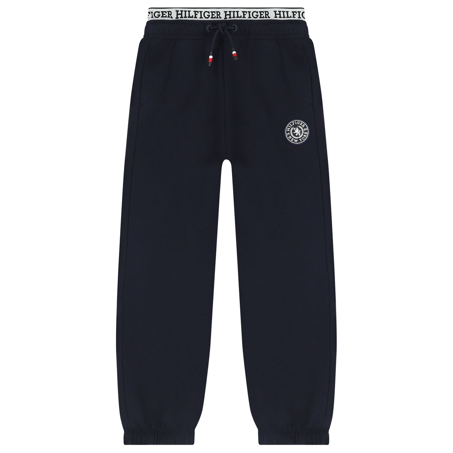 Boys Navy Blue Logo Joggers, 1, hi-res