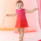 فستان بنات الترتر باللون الوردي والأحمر, 1, hi-res