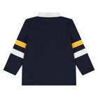 قميص بولو بشعار باللون  أزرق داكن للأولاد , 1, hi-res