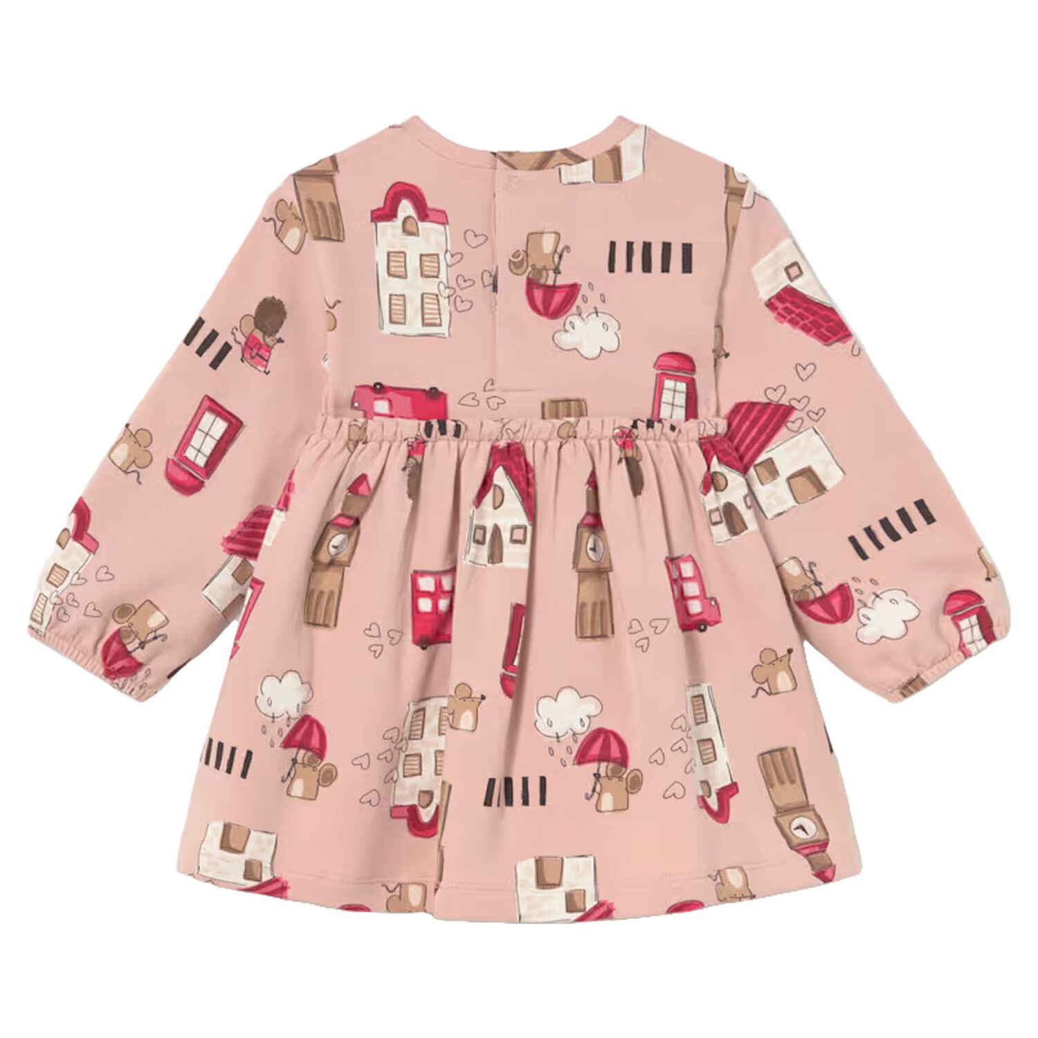 فستان بنات  باللون الوردي, 1, hi-res