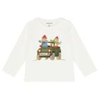Younger Boys Ivory Long Sleeve Top, 1, hi-res
