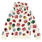 Boys Ivory Marvel Hooded Top, 1, hi-res