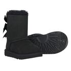 Younger Girls Black Bailey Bow II Suede Boots, 1, hi-res